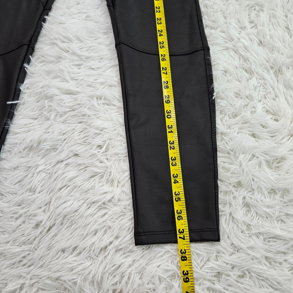 Express Black Faux Leather Moto Leggings Womens Sz M Edgy Chic Skinny Pants - Picture 3 of 8